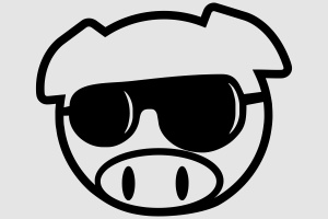 Наклейка - Subaru Pig Glasses