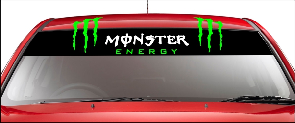 Полоса на лобовое стекло - Monster Energy