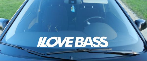 Наклейка - I Love bass