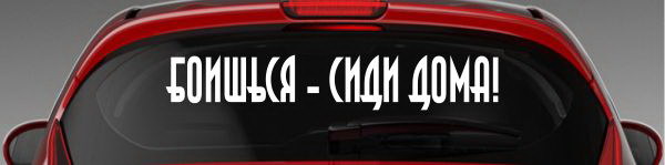 Наклейка "Боишься - сиди дома!"