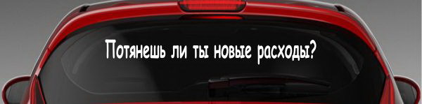 Наклейка "Потянешь ли ты новые расходы?"