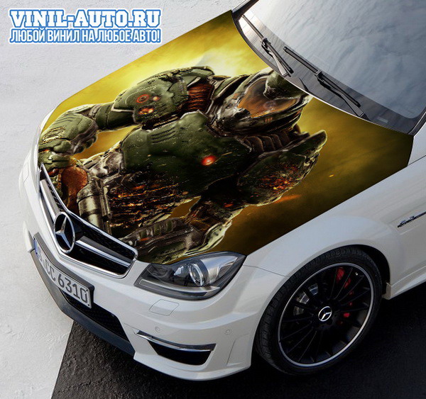 Винилография на капот - Doom car