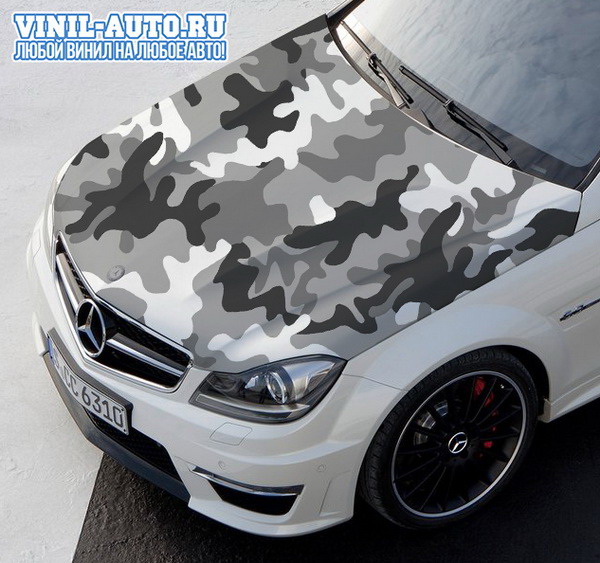 Винилография на капот - Grey Camo Car