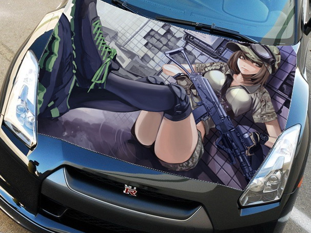 Винилография на капот - Anime Girl 4