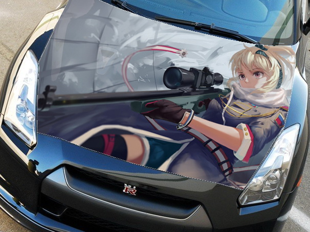 Винилография на капот - Anime Girl 6
