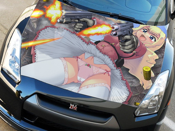 Винилография на капот - Anime Girl 8