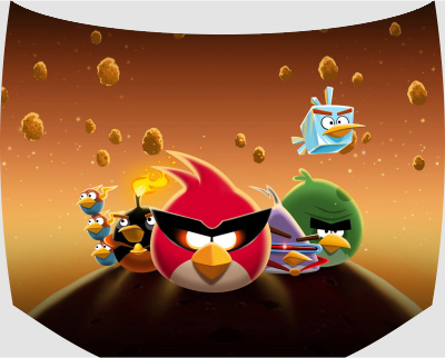 Винилография на капот - Angry Birds 5