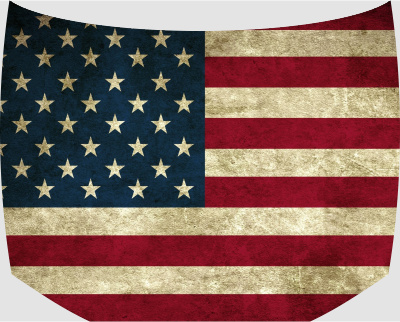 Винилография на капот -   Американский флаг