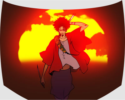 Винилография на капот - Samurai Champloo