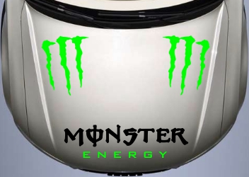 Виниловая наклейка на капот - Monster Energy 2