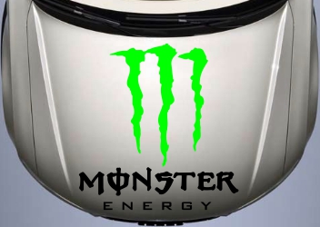 Виниловая наклейка на капот - Monster Energy