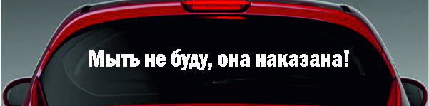 Наклейка - Мыть не буду, она наказана!