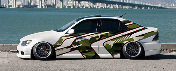 Винилография на борта - Camo Stripes