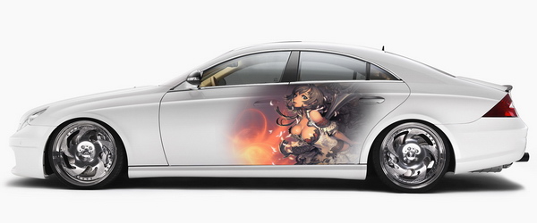 Винилография на светлый авто - Anime Girl 2