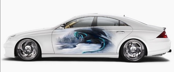 Винилография на светлый авто - Дракон