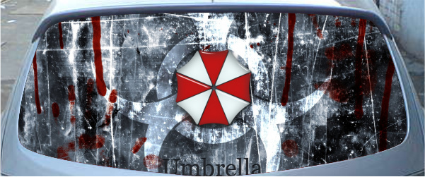 Винилография на заднее стекло - Umbrella Corporation 2