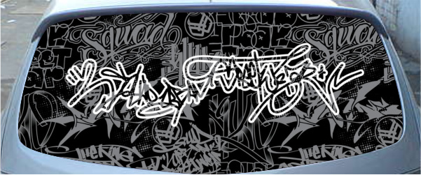 Винилография на заднее стекло - Graffiti