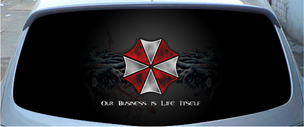 Винилография на заднее стекло - Umbrella Corporation 3